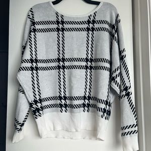 Plaid Dolman Sweater